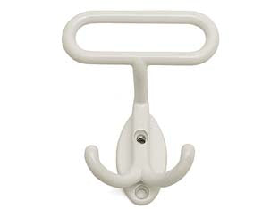 Portabiti Leonzio In Metallo Bianco- - Cm.7X8H. Interfori Cm.2,5 - 10 Pezzi