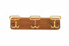 Portabiti Leonzio 3 Posti Noce/Oro- - Cm.32X8,5H. - 2 Pezzi