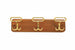 Portabiti Leonzio 3 Posti Noce/Oro- - Cm.32X8,5H. - 2 Pezzi
