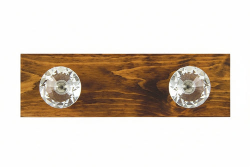 Appendiabiti In Legno 2 Posti Noce Cm.9X29