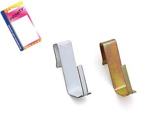 Ganci Per Bris Bris Per Infissi In Alluminio In Blister- - Acciaio Verniciato Bianco, In Bl.4 Pz. - 12 Blister