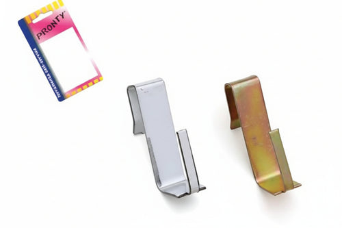 Ganci Per Bris Bris Per Infissi In Alluminio In Blister- - Acciaio Verniciato Bianco, In Bl.4 Pz. - 12 Blister