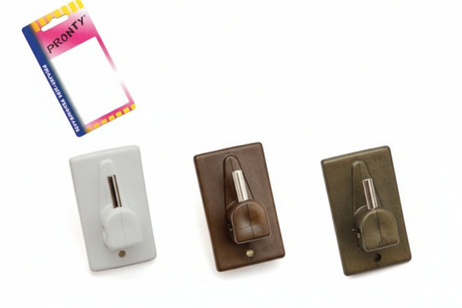 Gancio Per Bris Bris In Plastica In Blister- - Marrone, Mm.32X18, In Bl.4 Pz. - 12 Blister