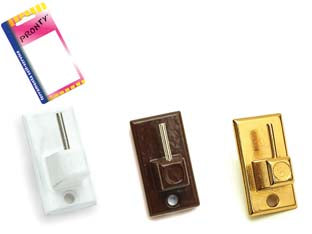 Gancio Per Bris Bris Metallo In Blister- - Verniciato Oro, Mm.32X18, In Bl.2 Pz. - 12 Blister