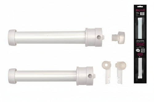 Coppia Astine Universali Brevettate Only One Bianche- - Cm.63-110 In Blister - 10 Blister