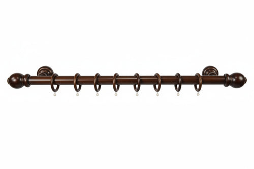 Bastone In Legno Con Accessori Ø Mm.23 Noce Cm.120