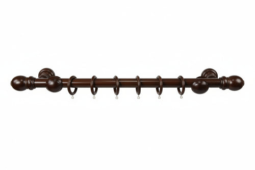 Bastone In Legno Con Accessori Ø Mm.23 Noce Cm.200
