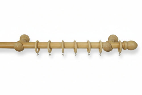 Bastone In Legno Con Accessori Ø Mm.23 Naturale Cm.160
