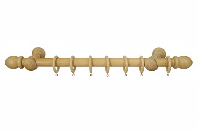 Bastone In Legno Con Accessori Ø Mm.23 Naturale Cm.200