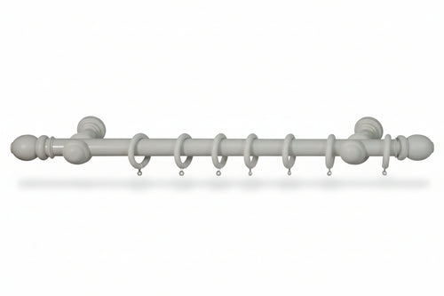 Bastone In Legno Con Accessori Ø Mm.23 Bianco Cm.160