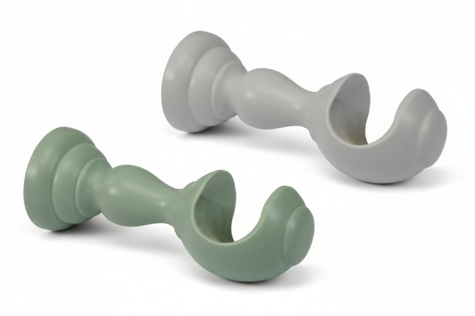 Supporto Aperto Ø Mm.35 In Legno Bianco Per Scorritenda- - Cm.10 - 2 Pezzi