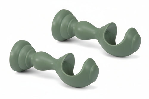 Supporto Aperto Ø Mm.35 In Legno Bianco Per Scorritenda- - Cm.18 - 2 Pezzi