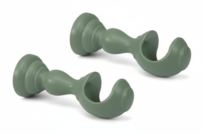 Supporto Aperto Ø Mm.35 In Legno Bianco Per Scorritenda- - Cm.18 - 2 Pezzi