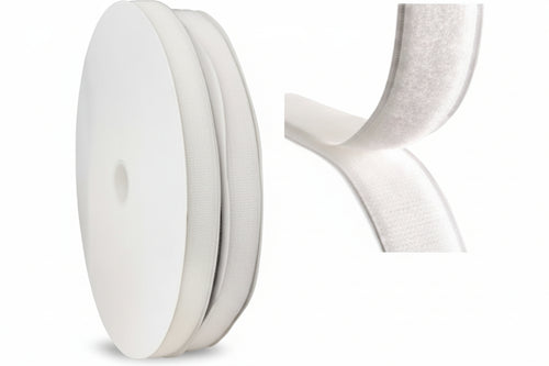Fettuccia Velcro Bianca- - Mm.20 Femmina Adesiva - 50 Mt