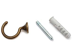 Ganci Raccoglitenda A Filo Micro Bronzo- - Mm.29 - 60 Pezzi