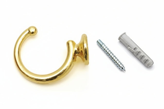 Ganci Raccoglitenda A Filo Grandi Oro- - Mm.40 - 30 Pezzi