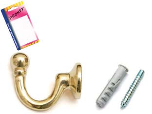 Ganci Raccoglitenda Grandi Oro In Blister- - Mm.37, In Bl.2 Pz. - 6 Blister