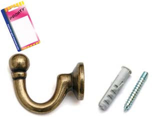 Ganci Raccoglitenda Grandi Bronzo In Blister- - Mm.37, In Bl.2 Pz. - 6 Blister