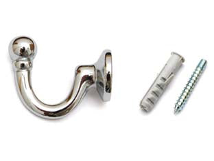 Ganci Raccoglitenda Grandi Cromo- - Mm.37 - 30 Pezzi