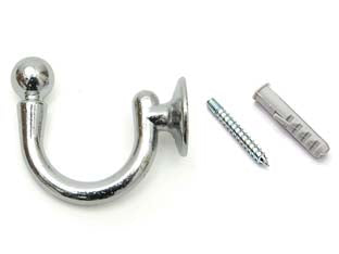 Ganci Raccoglitenda Super Cromo- - Mm.48 - 20 Pezzi