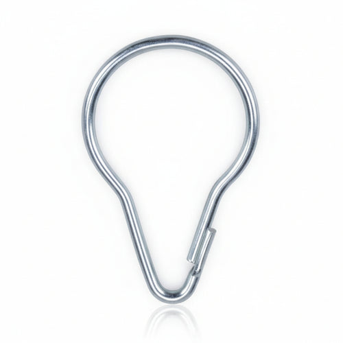 Anelli A Pressione Per Tende In Acciaio Nichelato- - Ø Mm.35X58H. Medi - 200 Pezzi
