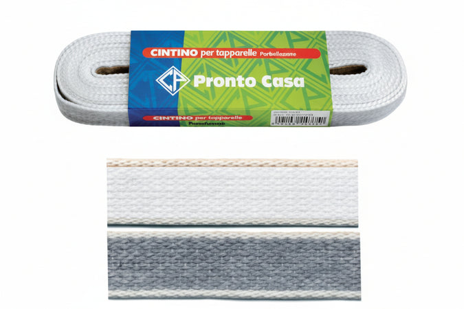 Cintino Cotone Avana E Grigio Per Avvolgibili In Matassine- - Mt.5,5X Mm.22H. In Matassina Gr.20 Per Metro - 12 Matassa