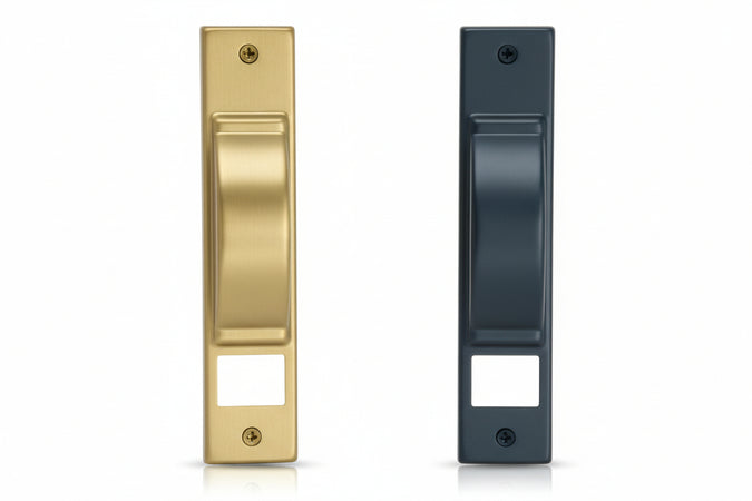 Placca Per Avvolgitori Semincasso- - Bronzato Anodizzato - 5 Pezzi