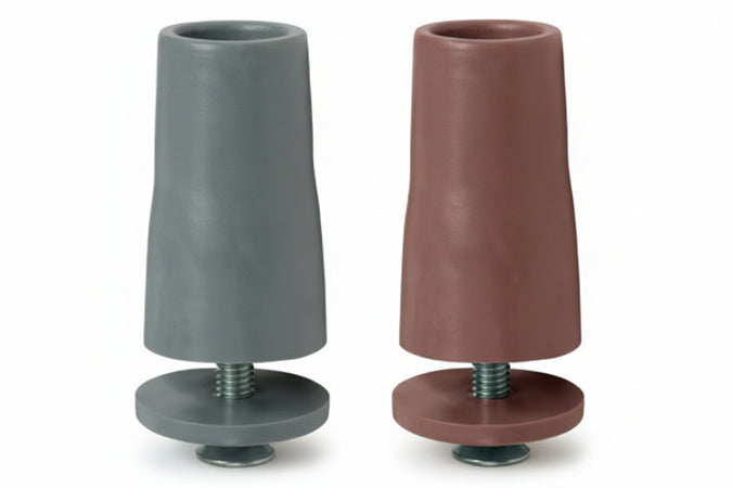 Arresti Con Viti Per Avvolgibili- - Ø Mm.24X40 Colore Marrone - 100 Pezzi