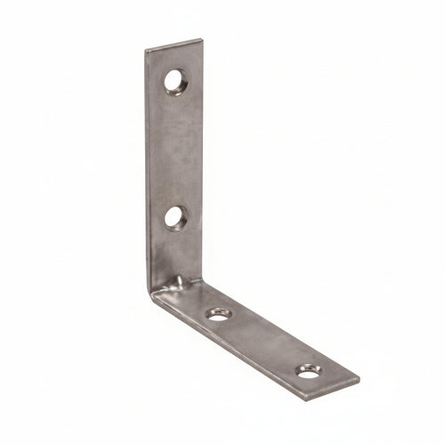 Lastrina Ad Angolo 4 Fori Acciaio Zincato- - Mm.20X20X15 - 100 Pezzi