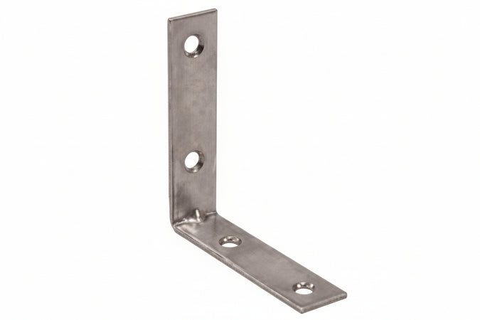 Lastrina Ad Angolo 4 Fori Acciaio Zincato- - Mm.30X30X15 - 100 Pezzi