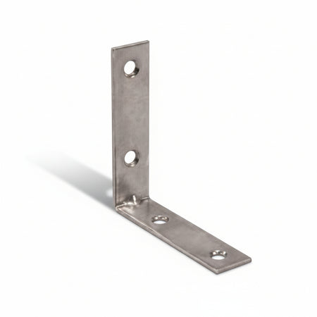 Lastrina Ad Angolo 4 Fori Acciaio Zincato- - Mm.40X40X15 - 100 Pezzi