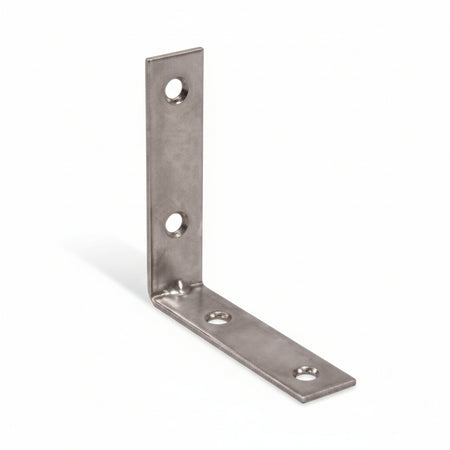 Lastrina Ad Angolo 4 Fori Acciaio Zincato- - Mm.60X60X15 - 100 Pezzi