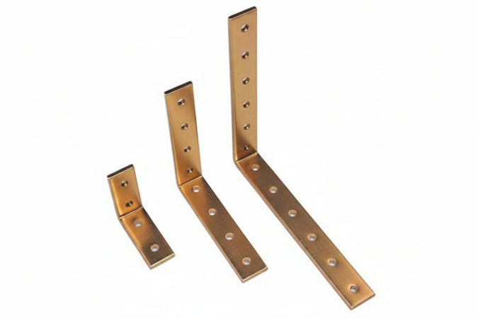 Lastrina Ad Angolo Forata In Acciaio Tropicalizzato- - Mm.50X50X20 - 50 Pezzi