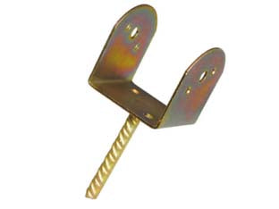 Staffa A Pavimento Con Perno Per Trave- - Mm.90X90X90H. - Perno Ø Mm.14X140H. - 2 Pezzi Quality