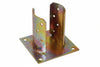 Supporto A Pavimento Con Piastra Per Palo Tondo- - Base Mm.150X150 Per Trave Ø Mm.100 - 2 Pezzi Quality