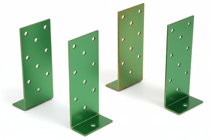 Supporto A Pavimento Universale Tipo Pesante Per Travi- - Base Mm.120X120X165H. Angolo Mm.60X60 - 10 Pezzi