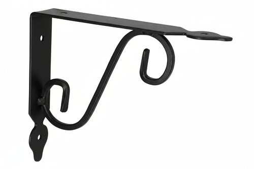 Mensole Ornamentali Brackets Extra Strong Nere- - Mm.230X25X175H. (9X7) - 10 Pezzi
