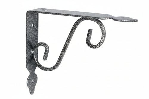 Mensole Ornamentali Brackets Extra Strong Nero/Argento- - Mm.325X30X265H. (13X11) - 10 Pezzi