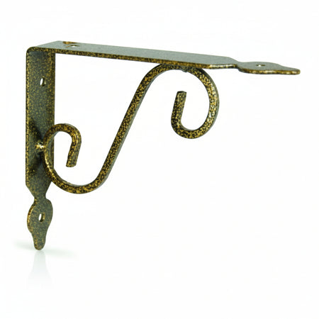 Mensole Ornamentali Brackets Extra Strong Nero/Oro- - Mm.140X25X110H. (5X4) - 10 Pezzi