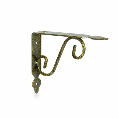 Mensole Ornamentali Brackets Extra Strong Nero/Oro- - Mm.230X25X175H. (9X7) - 10 Pezzi