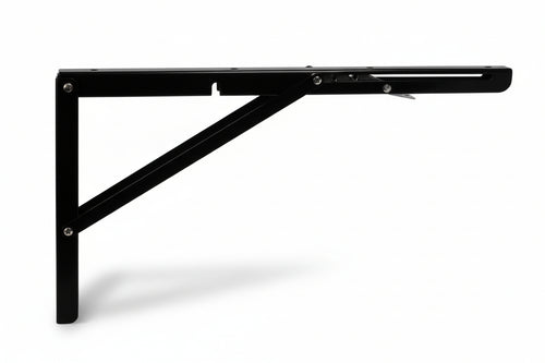 Mensole Robuste Pieghevoli Nere- - Mm.400X270H. Colore Nero - 2 Pezzi
