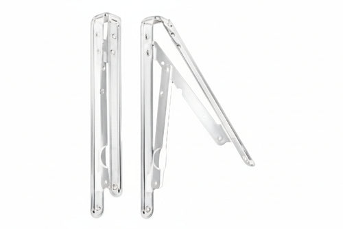 Mensole Pieghevoli Bianche- - Mm.200X200 Colore Bianco - 2 Pezzi