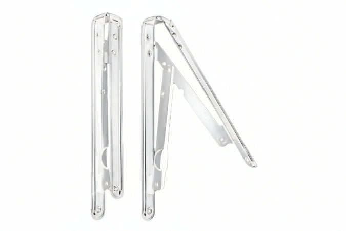 Mensole Pieghevoli Bianche- - Mm.200X200 Colore Bianco - 2 Pezzi