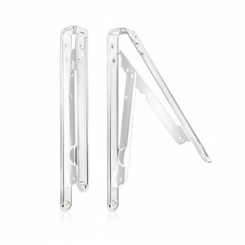 Mensole Pieghevoli Bianche- - Mm.300X300 Colore Bianco - 2 Pezzi