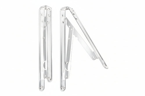 Mensole Pieghevoli Bianche- - Mm.400X400 Colore Bianco - 2 Pezzi