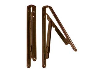 Mensole Pieghevoli Marroni- - Mm.400X400 Colore Marrone - 2 Pezzi