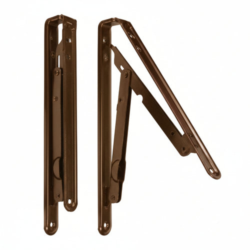 Mensole Pieghevoli Marroni- - Mm.400X400 Colore Marrone - 2 Pezzi