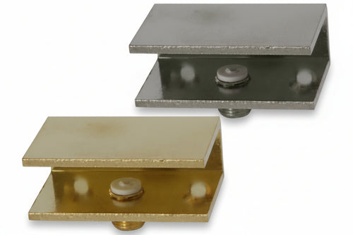 Mensole A Morsetto- - Mm.25X30 In Ottone Lucido - 8 Pezzi