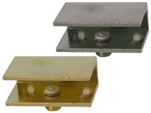 Mensole A Morsetto- - Mm.25X40 In Ottone Lucido - 6 Pezzi