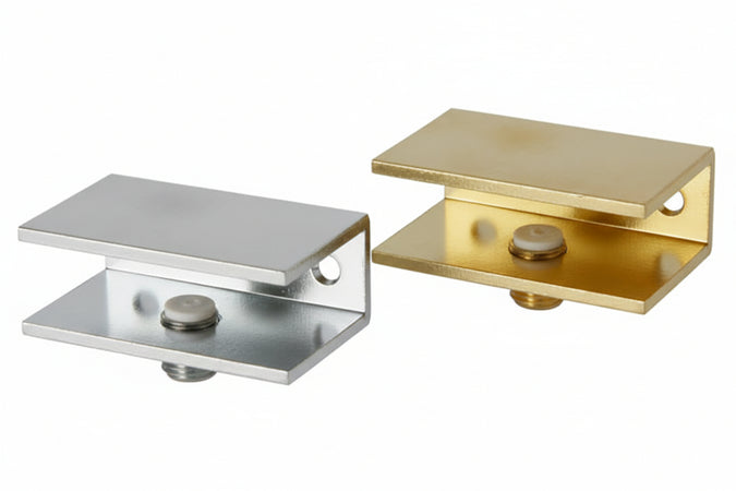 Mensole A Morsetto- - Mm.25X40 In Ottone Lucido - 6 Pezzi